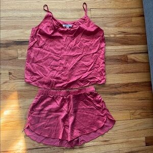 SUNDAY CITIZEN size medium washable silk camisole and short set